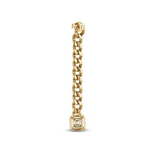 Load image into Gallery viewer, Genuine Diamond Cuban Link Chain Hanging Drop Dangling Earrings