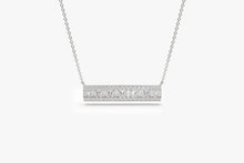 Load image into Gallery viewer, Horizontal Bar Baguette Diamond Necklace