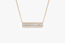 Load image into Gallery viewer, Horizontal Bar Baguette Diamond Necklace