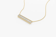 Load image into Gallery viewer, Horizontal Bar Baguette Diamond Necklace