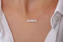 Load image into Gallery viewer, Horizontal Bar Baguette Diamond Necklace