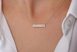 Horizontal Bar Baguette Diamond Necklace