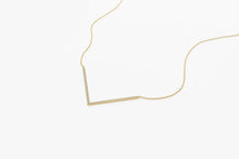 Load image into Gallery viewer, V Shaped Necklace Gold Diamond Chevron Necklace