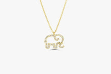 Load image into Gallery viewer, Diamond Elephant Charm Necklace