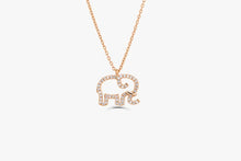 Load image into Gallery viewer, Diamond Elephant Charm Necklace